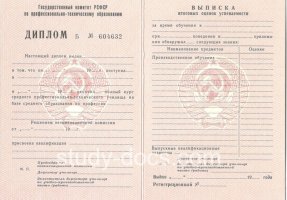 Диплом училища ссср в Росто́ве-на-Дону́